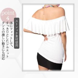 ダンス衣装 フリル トップス フラダンス フラ...の詳細画像3