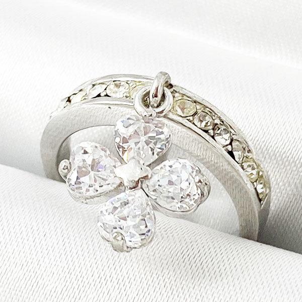 フラワー スイング　08/12/14号◇キュービックジルコニアCZ デザインリング◇指輪 レディース...