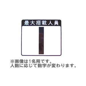 キャパシティプレート 7名用 最大搭載人員ステッ...の商品画像