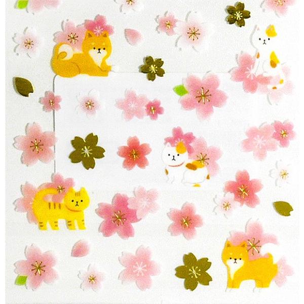 KAMIO JAPAN/カミオジャパン  さくらシール　柴とネコ