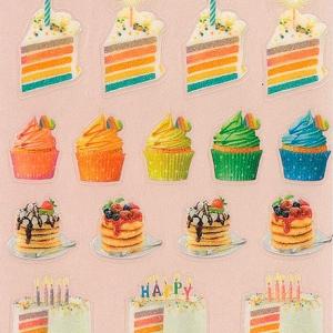 #カラフルケーキ　クリアグリッターシール　Q-LIA/クーリア