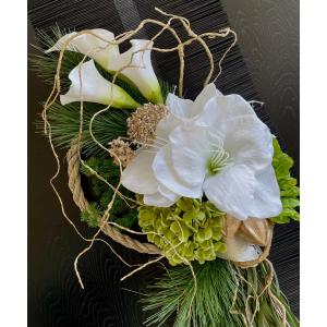 しめなわリース 大きいしめ縄 お正月飾り 松 ...の詳細画像2