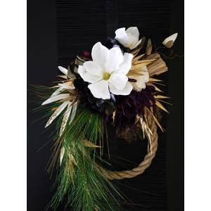 しめ縄 大 おしゃれ お正月飾り モダン しめ縄リース　モダン