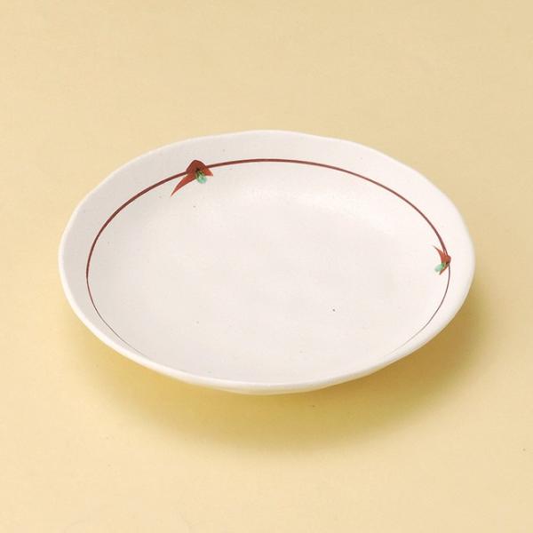 和食器 赤絵ラインクラフト 丸皿 16×3.6cm プレート うつわ 陶器 おうち ごはん カフェ ...