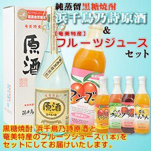 焼酎 ジュース ギフト 2本セット 奄美 黒糖焼酎 浜千鳥乃詩 原酒38度