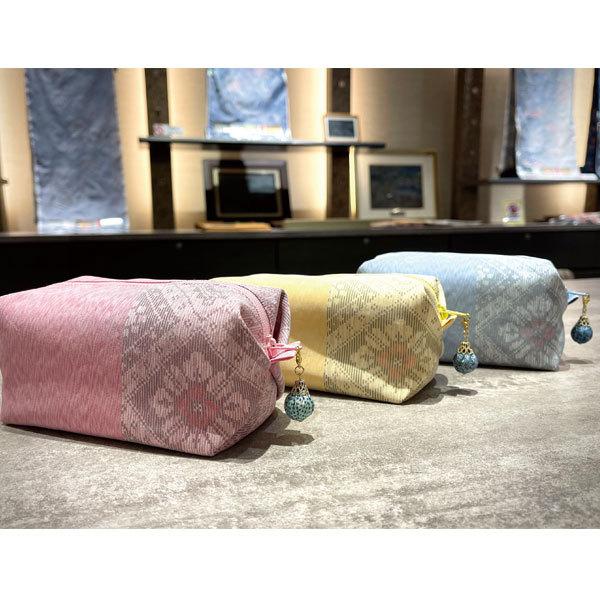 【送料無料】＜工房花いろ＞【本場大島紬】Chance OSHIMATSUMUGI キャラメルポーチ（...