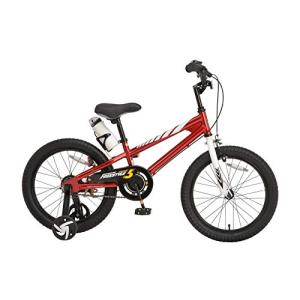 ROYALBABY (ロイヤルベイビー) 子ども 幼児 自転車 補助輪 ボトル&ケージ付き RB-WE FREESTYLE 18インチ レッド 48373の商品画像