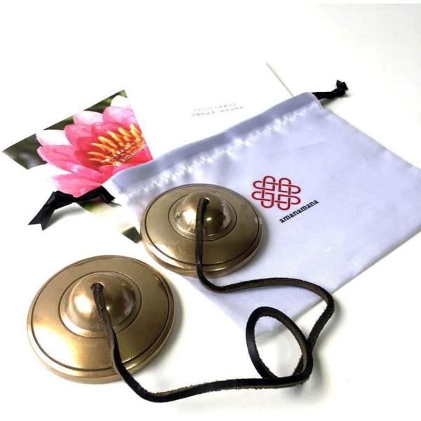 ティンシャ プレミアム L ヨガ 浄化 瞑想 癒し 魂に響く音 プロ用 チベタンベル（アマナマナ）