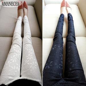 ストレッチスキニー 総レース パンツ レギンスパンツ ボトムス ストレッチ レース