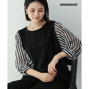 シフォンブラウス プルオーバー Tシャツ レイ...の詳細画像3