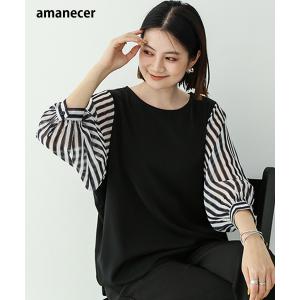 シフォンブラウス プルオーバー Tシャツ レイ...の詳細画像4