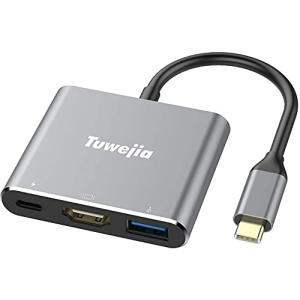 USB Type c HDMI アダプタ Tuwejia usb タイプc ４K 解像度 hdmiポート+USB 3.0ポート+USBタイプC急速PD