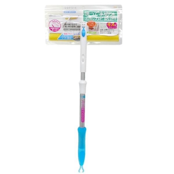 バスクリーナー 伸縮ワイパー&amp;バス洗い BSA03 スポンジ ワイパー お風呂 掃除 清掃 大掃除 ...