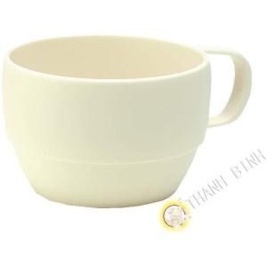 イノマタ化学 白11764  スープカップ レンジ用 外寸:126×99×65 アイボリー RRN0103