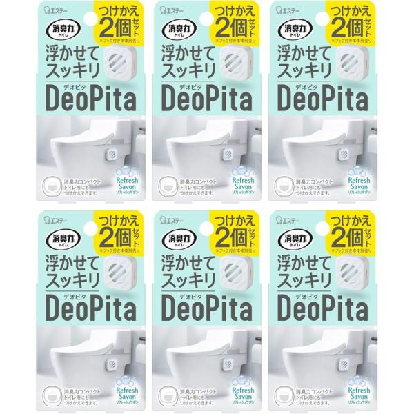 消臭力 Deopita トイレ用 つけかえ2個セット リフレッシュサボン  【×6個セット】