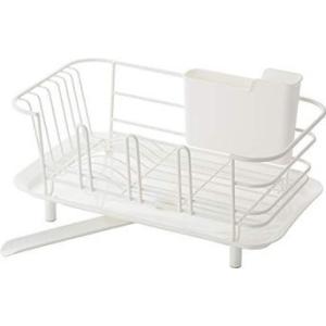 水切りかご 水切りラック  スリム ホワイト ワイヤー リス 66122 W39.5D22H20.7cm H&amp;H ディッシュドレイナー