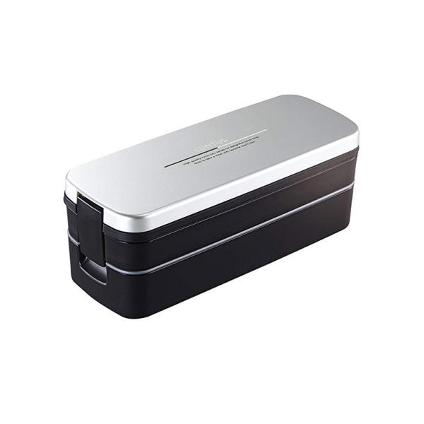 アスベル ランチボックス2段 バック付 ランタスFL シルバー SS-T820 箸付 収納バッグ付 ...
