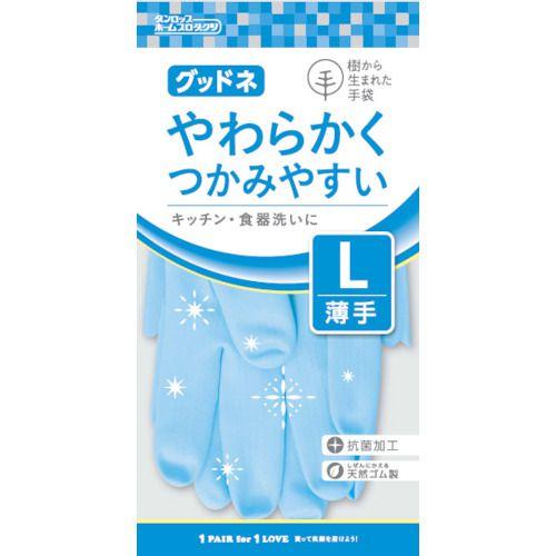 ゴム手袋 グッドネ 薄手 Ｌサイズ ブルー 樹から生まれた手袋 ダンロップ ホームプロダクツ 炊事手...