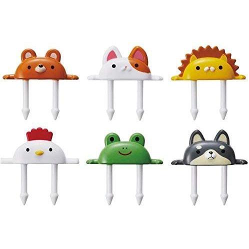 トルネ お弁当 ピック キャラ弁 デコ弁 動物 ランチ 動物 のっかりアニマル 6本入 P-3339