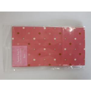 スクエアバッグ Ｓ ドット柄 8枚 Ｔ２０　製菓用品 バレンタイン ラッピング