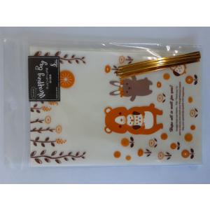 ラッピングパック Ｍ 森の動物  製菓用品 バレンタイン ラッピング