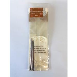 マフィンラッピングパック Ｍ レース 6枚 Ｔ25 製菓用品 バレンタイン ラッピング