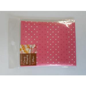 キャンディラッピング ピンク ドット 20枚 Ｔ26  製菓用品 バレンタイン ラッピング