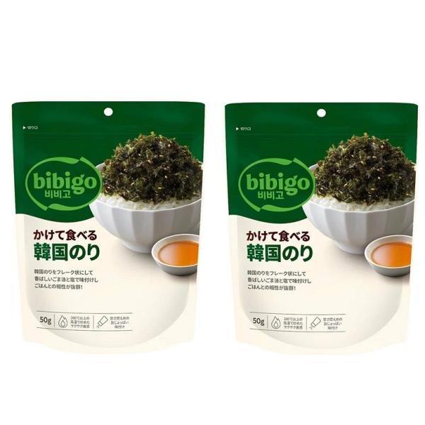 かけて食べる韓国のり 50g bibigo ビビゴ 韓国海苔 ジャバンのり ジャバン海苔 フレーク ...