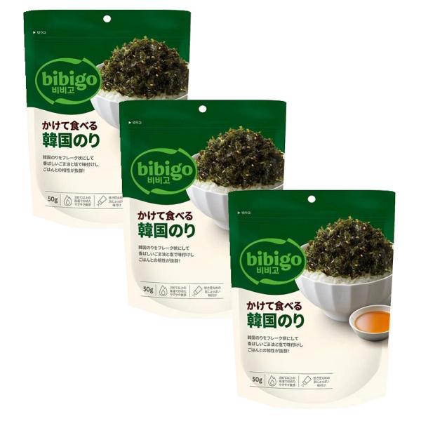 かけて食べる韓国のり 50g bibigo ビビゴ 韓国海苔 ジャバンのり ジャバン海苔 フレーク ...