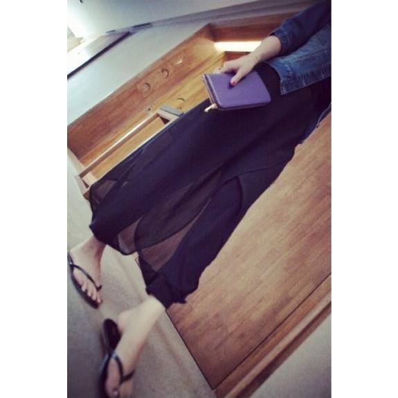 シフォン レイヤード レデイース ハーレムパンツ レギンス スカンツ