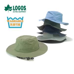 ハット、つば広帽子 帽子 水 年間品 LOGOS3Dプリント撥ナイロンアドベンチャーハット ヤング｜amata
