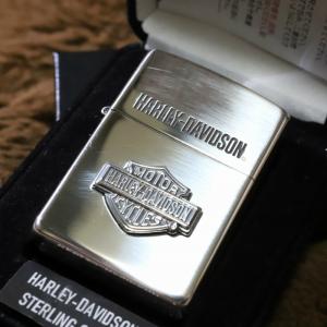 純銀ZIPPO HARLEY-DAVIDSON バー＆シールド ロゴプレート ハーレーダビッドソン ZIPPO 純銀ジッポ プレゼント 人気 スターリングシルバー 高級ジッポ