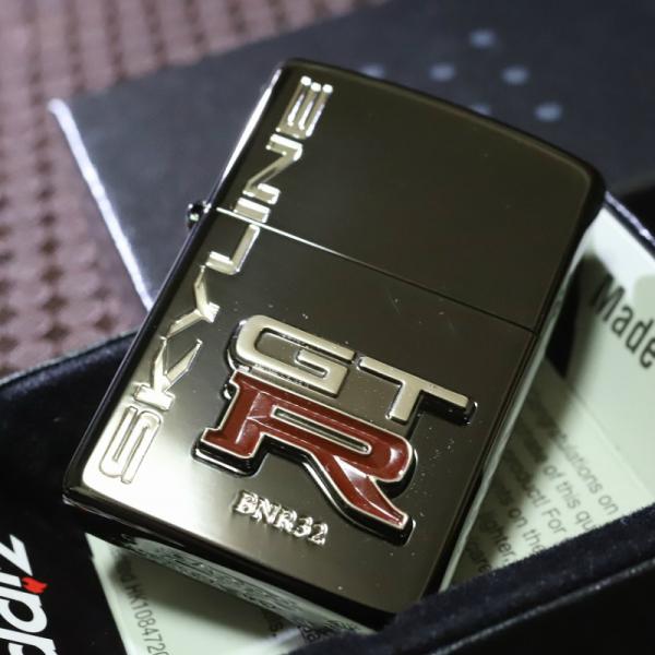 NISSAN ZIPPO 日産 GTR ブラック 黒 イオンブラック加工 ジッポー オイルライター ...