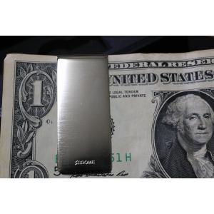 【SAROME】マネークリップ シルバーサテン 人気 おしゃれ 上品 ブランド サロメ メタル 財布...