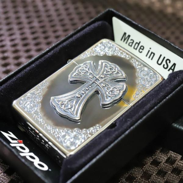 シルバークロス いぶし加工 ZIPPO デザインライター ジッポ プレゼント 人気 ジッポ 高級 ア...