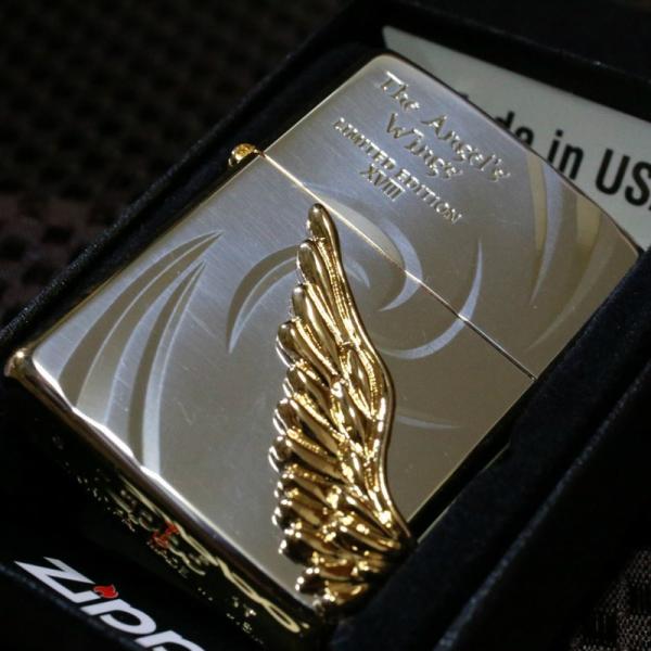 限定ZIPPO 2018 エンジェルウイング シルバー＆ゴールド 翼 羽 金 銀 限定 人気 プレゼ...