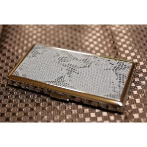 Pearl 高級 純銀 シガレットケース ヴィーナス 85mm 12本 国産