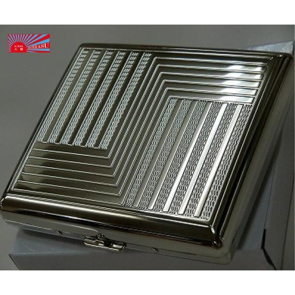 PEARL カジュアルメタル20 シガレットケース パターン模様 シルバー 20本 100ｍｍ ロン...