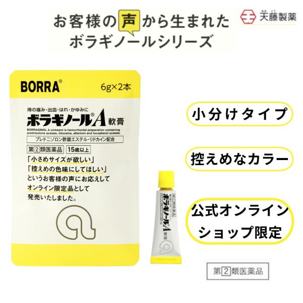 【指定第2類医薬品】ボラギノールA軟膏 6g×2本 小分けタイプ 使い切り ボラギノール 公式通販限...