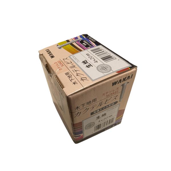 若井産業　ステンレス　カクテルビス　生地　４×２０mm ５００本入り  木下地用 板金用ねじ ＳUＳ...