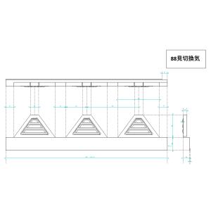 換気見切軒先面戸 88用 3連 ガルバ生地 折...の詳細画像4