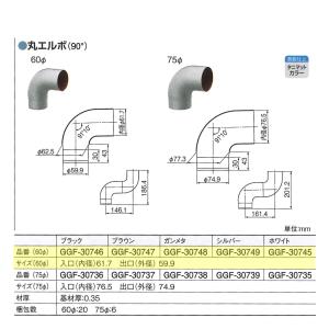Panasonic（パナソニック） P型集水器75 ブラック KQ6858