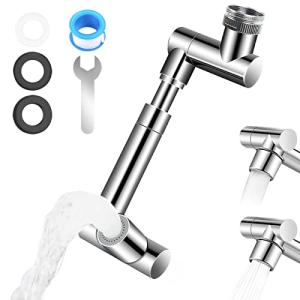 【アップグレード】5CM伸縮式蛇口延長パイプ1440°自由回転吐水 台所節水噴霧器 キッチン節水ノズル 2種モード切り替え水栓ノズル (2)