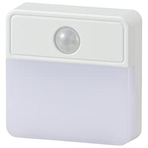 オーム電機 LED明暗人感センサー式ナイトライト 室内用 NIT-ALA6JSQ-WN 06-0148 OHM