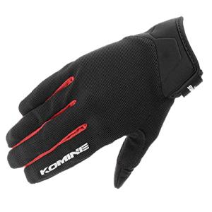 BlackRed_S_Tipロゴなし コミネ (KOMINE) バイク用 GK-1683 ライドメッシュグローブ アレシア Black Red Sの商品画像