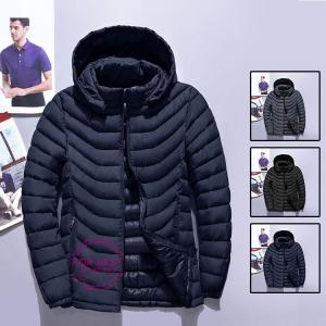 キルティングジャケット メンズ ダウンジャケット 中綿ジャケット フード取り外し可 秋冬 防風 防寒 冬物