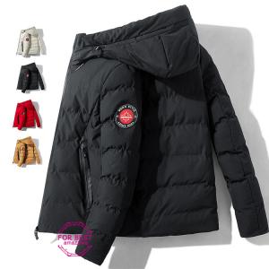 ダウンジャケット メンズ 中綿ジャケット キルティングジャケット フード付き 防寒 防風 春服