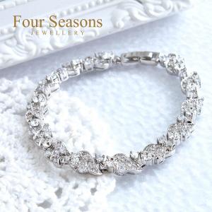 SWAROVSKI スワロフスキー ブレスレット レディース スパイラルブレスレット K18GP 結婚式 ブライダル エレメンツ 送料無料