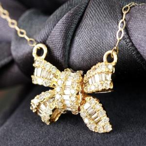 エレガント ! 2.30ct ダイヤモンド K18 PG ネックレス 鑑別書付