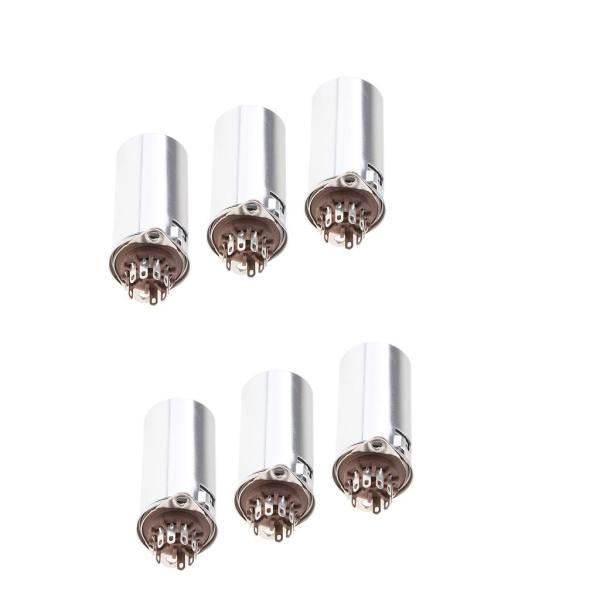 6個のGZS9-F2-D-55真空管ソケットをECC83E用の40mmキャップでテスト済み